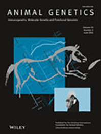 Front page of Animal Genetics research journal.