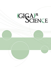 Front page of GigaScience research journal.