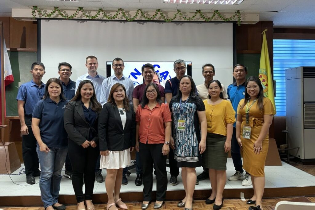 People from a meeting in the Philippines.